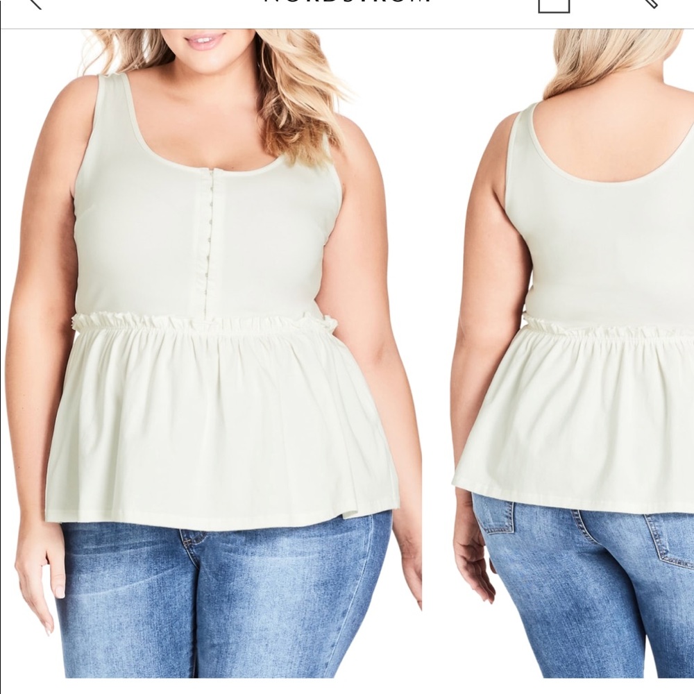 City Chic new peplum tank 14 but fits 16 as well